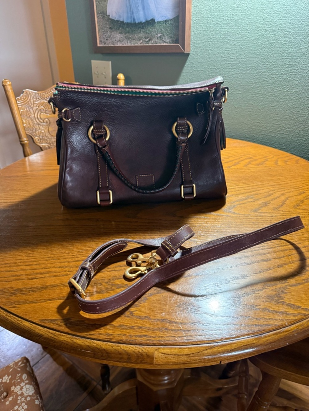 Dooney & Bourke Florentine Large  Satchel with Gold Hardware